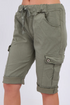Ladies Italian Cargo Magic Cherry Berry Shorts