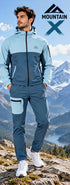 Mountain X 2 Piece Tech Hooded Top Pocket Bottom Tracksuit Set