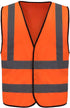 Hi Vis Executive Safety Vest Lightweight Work Waistcoat (Orange, Yellow, Orange/Navy, Yellow/Navy)