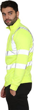 Men's Hi Vis Quarter Zip Sweatshirt – High Visibility Reflective Safety Work Jumper