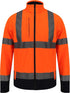Men’s Hi-Vis Soft Shell Work Jacket Reflective Safety Coat, Water-Resistant Windproof Construction Outerwear ( Sizes S - 2XL )