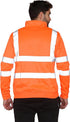 Men's Hi Vis Quarter Zip Sweatshirt – High Visibility Reflective Safety Work Jumper