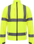Men’s Hi-Vis Soft Shell Work Jacket Reflective Safety Coat, Water-Resistant Windproof Construction Outerwear ( Sizes S - 2XL )