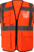 Hi Vis Executive Vest Lightweight Pocket Waistcoat Jacket Top