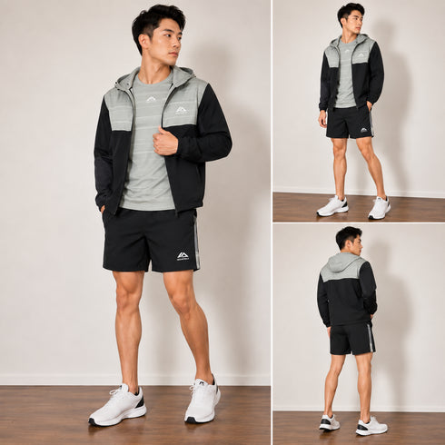 Mountain-X Men's 3-Piece Two Tone Tracksuit Set