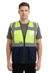Executive Hi-Vis Safety Vest with Pockets & Zip | High-Visibility Reflective Workwear