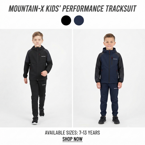 Mountain-X Kids' Performance Hooded Tracksuit Set