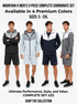 MOUNTAIN-X Men's 3-Piece Complete Coordinate Set Windbreaker, Tee & Shorts