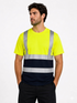 Mens Hi-Vis Safety Work Short Sleeve Shirt, High Visibility Reflective Tape Utility Tee for Construction & Security T-Shirt