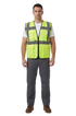 Executive Hi-Vis Safety Vest with Pockets & Zip | High-Visibility Reflective Workwear