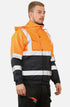 Men High Visibility Workwear Bomber Jacket Padded Hooded Top