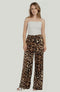 Women Animal Leopard Print Palazzo Trouser