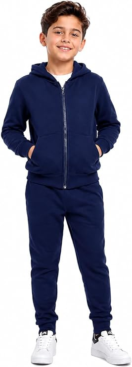 Kids' Zip Hoodie & Joggers Tracksuit Set | 6 Colours