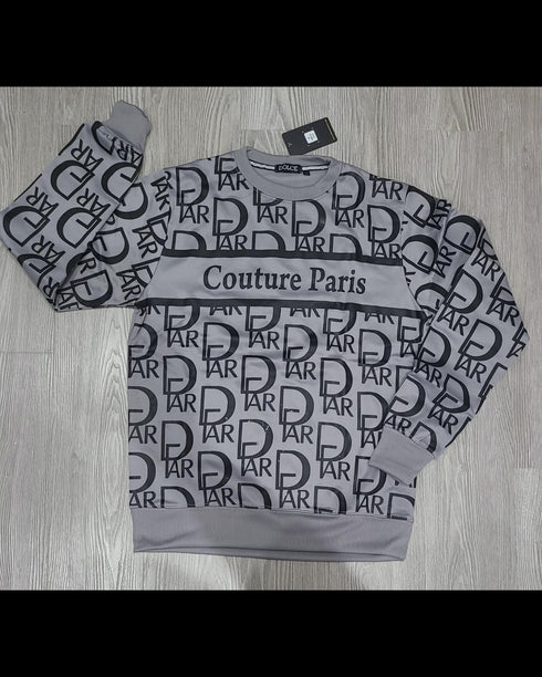 Men's Polyester Fleece printed /Diamantes Sweatshirt