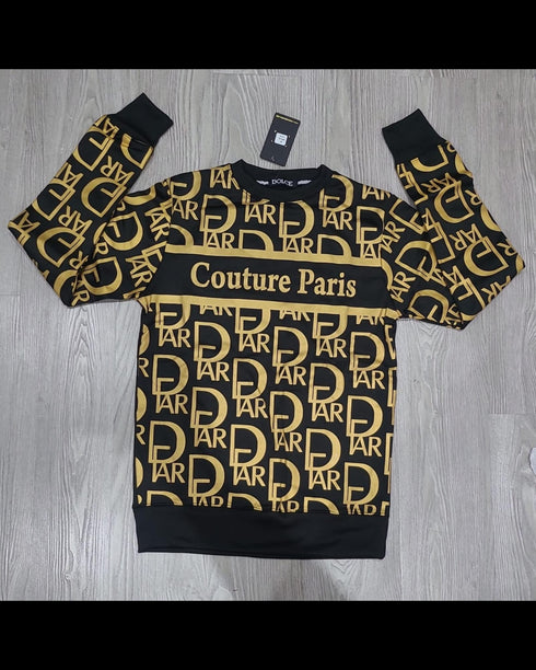 Men's Polyester Fleece printed /Diamantes Sweatshirt