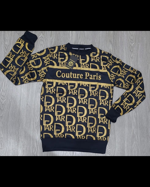 Men's Polyester Fleece printed /Diamantes Sweatshirt