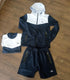 MOUNTAIN-X Men's 3-Piece Complete Coordinate Set Windbreaker, Tee & Shorts