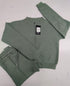 Turnhint Women's Fleece Zip-Up Bomber Jacket & Seam-Detailed Short Set