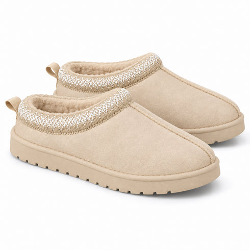 Women’s Faux Fur Lined Slip On Aztec slippers