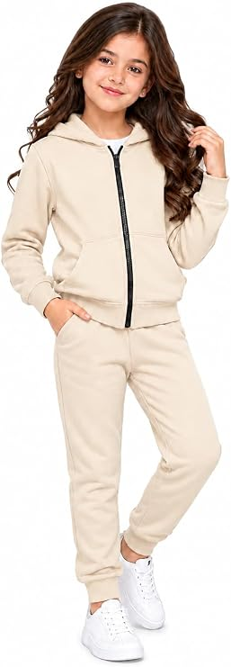 Kids' Zip Hoodie & Joggers Tracksuit Set | 6 Colours