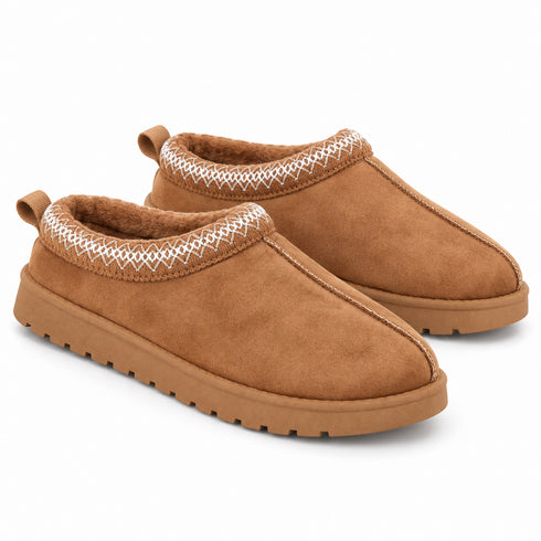 Women’s Faux Fur Lined Slip On Aztec slippers
