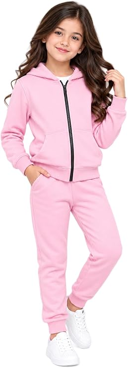 Kids' Zip Hoodie & Joggers Tracksuit Set | 6 Colours