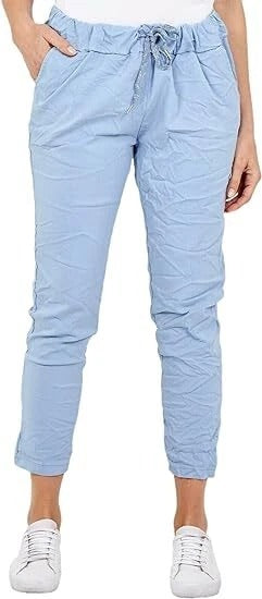 Women's Plain Magic Pants Comfy Stretch Lagenlook Ladies Yoga Trousers