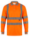 Men’s Hi-Vis Long Sleeve Polo Shirt Safety Workwear, Reflective, Breathable (Sizes S–2XL)