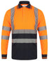 Men’s Hi-Vis Long Sleeve Polo Shirt Safety Workwear, Reflective, Breathable (Sizes S–2XL)
