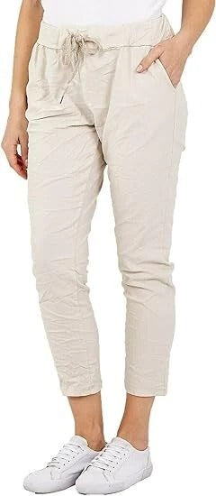 Women's Plain Magic Pants Comfy Stretch Lagenlook Ladies Yoga Trousers