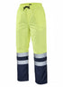 Men’s Heavy Waterproof Rain Trousers – Reflective Detail Overpants in Yellow/Navy & Orange/Navy (S–2XL)