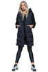 WOMENS LADIES LONG LINE HOODED PUFFER GILET JACKET PADDED VEST TOP BODY WARMER