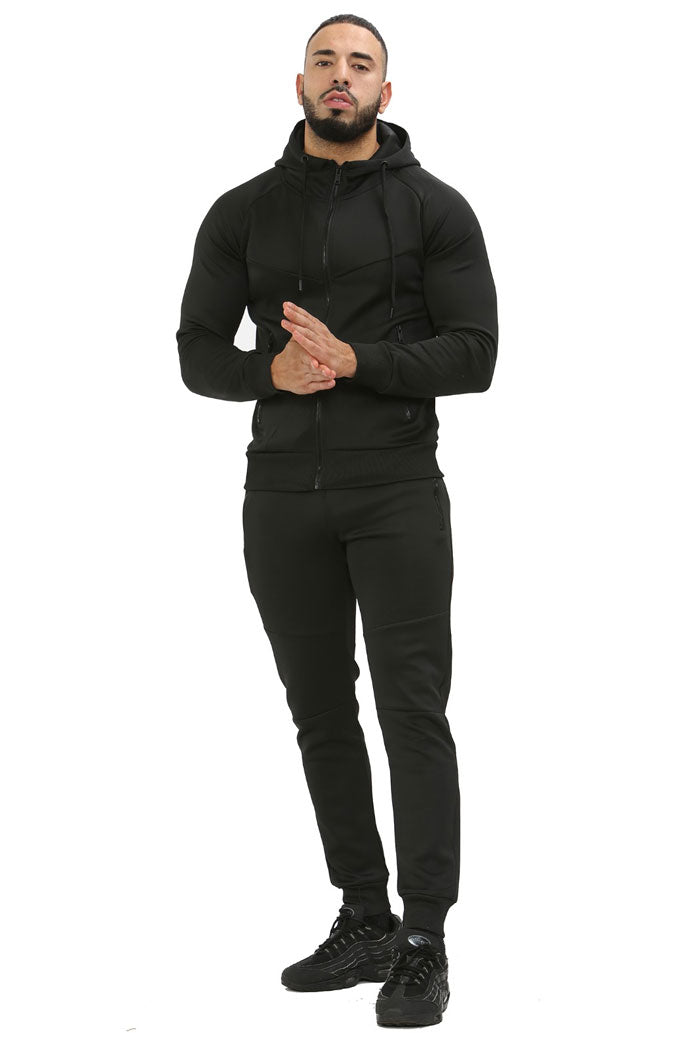 Men Plain Zip Up Tracksuit Set WHOLESALESINN.COM