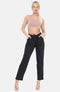 Women Plain Open Hem Trousers