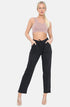Women Plain Open Hem Trousers