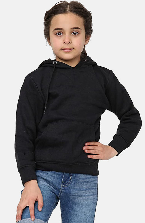 Kids Plain Pullover Hoodie Sweatshirt
