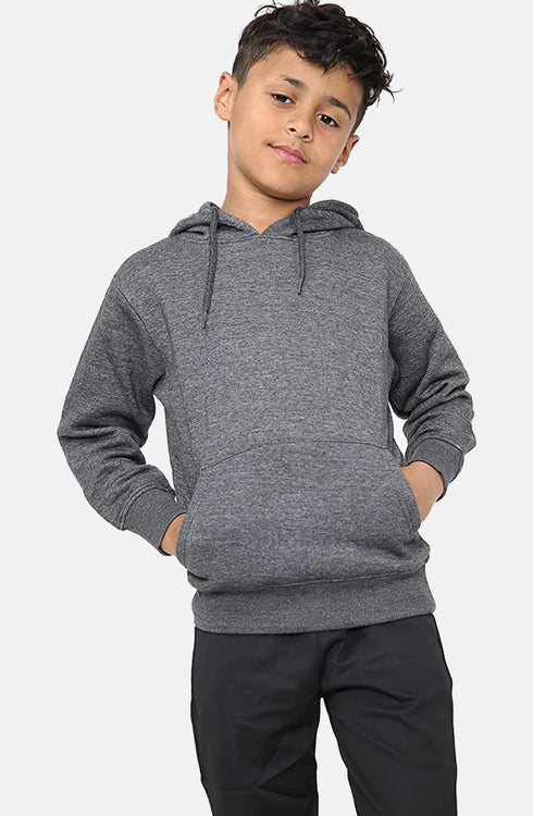 Kids Plain Pullover Hoodie Sweatshirt