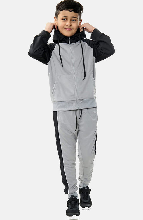 Kid Contrast Panel Tracksuit Set