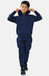 Kids Plain Zipper Tracksuit Set