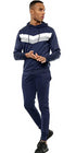 Men Chevron Contrast Panel Tracksuit Set