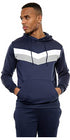 Men Chevron Contrast Panel Tracksuit Set