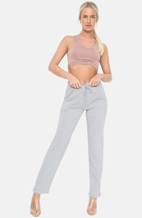 Women Plain Open Hem Trousers