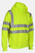 Men Hi Viz Reflective Tape Zipper Hoodie