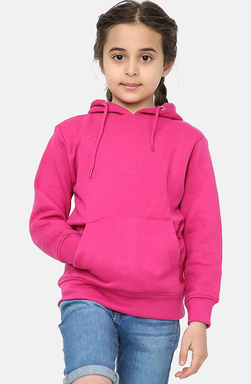 Kids Plain Pullover Hoodie Sweatshirt