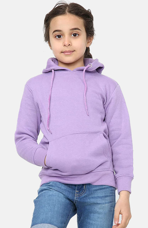 Kids Plain Pullover Hoodie Sweatshirt