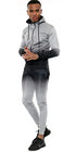 Men Casual 3D Gradient Zipper Hoodie Tracksuit