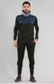 Men Contrast Panel Zipper Hoodie Tracksuit