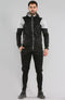 Men Contrast Panel Fleece Tracksuit