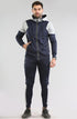 Men Contrast Panel Fleece Tracksuit