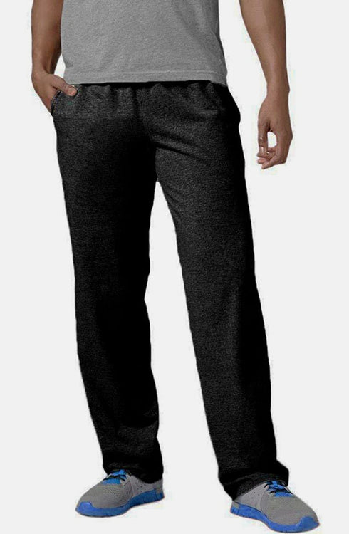 Men Open Hem Fleece Trouser Pant
